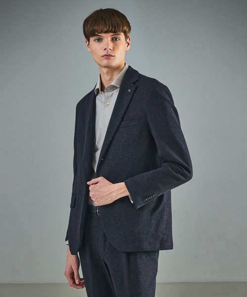 ABAHOUSE(アバハウス)の「【セットアップ対応】WOOL×COTTON ムリネ ジャージー ジャケット / FLEX JACKET / 2WAYストレッチ(セットアップ・メンズ・グレー/ブラウン/ネイビー・44/46/48/50)」の17枚目の写真