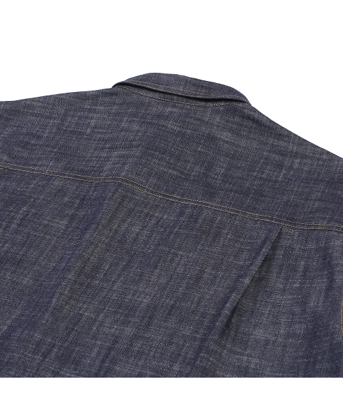 PENFIELD(ペンフィールド)の「WASHED DENIM HALF SHIRT INDIGO_FQ2WR80U(シャツ/ブラウス・メンズ・ダークブルー・LARGE/MEDIUM/X-LARGE/SMALL)」の5枚目の写真