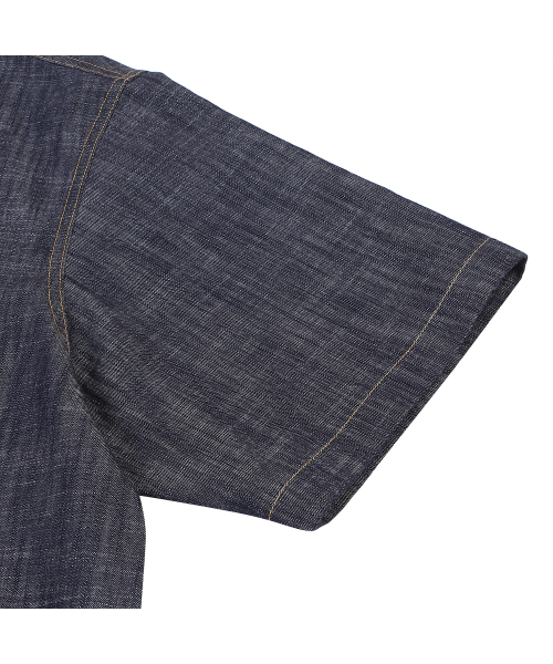 PENFIELD(ペンフィールド)の「WASHED DENIM HALF SHIRT INDIGO_FQ2WR80U(シャツ/ブラウス・メンズ・ダークブルー・LARGE/MEDIUM/X-LARGE/SMALL)」の8枚目の写真