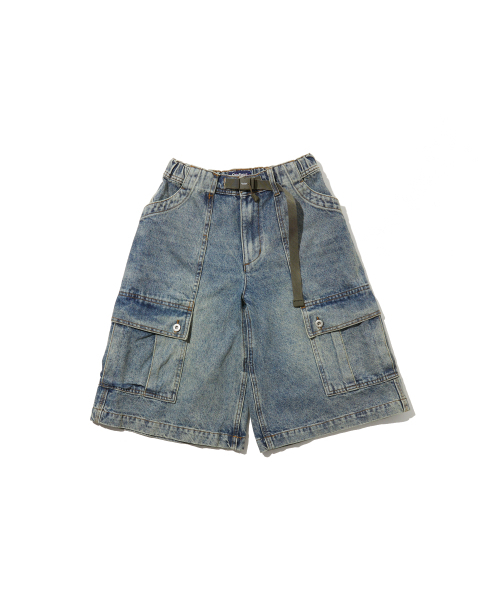 PENFIELD(ペンフィールド)の「ベルト付きガセットパーティグポケットバミューダパンツインディゴ_FR2WP02U(その他パンツ・メンズ・ダークブルー・SMALL/MEDIUM/LARGE/X-LARGE)」の2枚目の写真