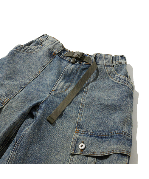 PENFIELD(ペンフィールド)の「ベルト付きガセットパーティグポケットバミューダパンツインディゴ_FR2WP02U(その他パンツ・メンズ・ダークブルー・SMALL/MEDIUM/LARGE/X-LARGE)」の4枚目の写真