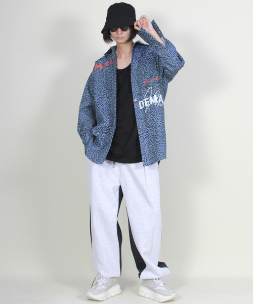 DEMARC(ドゥマーク)の「反転配色ワイドフィットワンタックストリングジョガーパンツネイビー&ホワイト(スウェットパンツ・メンズ・その他・LARGE)」の6枚目の写真