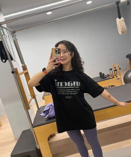 MACNI(マクニ)の「SPIRIT LOGO T-SHIRT_BLACK(Tシャツ/カットソー・レディース・その他・FREE)」の6枚目の写真