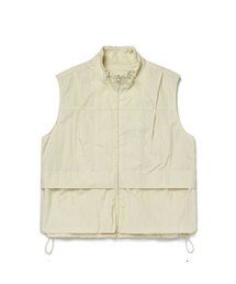 PARAKEET（パラキート）の「シアサッカー タックポイント ジップアップベスト (クリーム)（ベスト）」