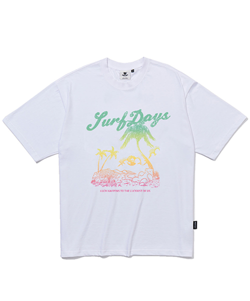 DYSFUNCT(ディスファンクト)の「PALM TREE T-SHIRT (WHITE)(Tシャツ/カットソー・レディース・その他・LARGE/MEDIUM)」の1枚目の写真