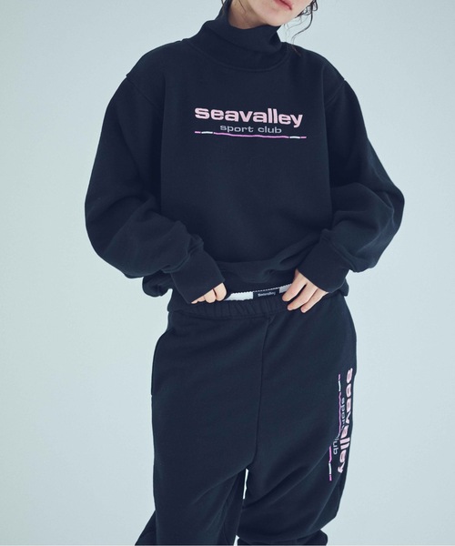 SEA（シー）の「Seavalley Sprot club ハイネックスウェット（スウェット・レディース・ブラック/グレー・ONE SIZE）」の4枚目の写真