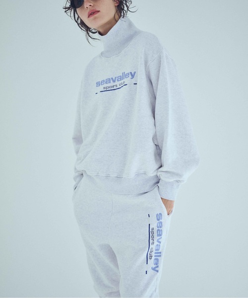 SEA（シー）の「Seavalley Sprot club ハイネックスウェット（スウェット・レディース・ブラック/グレー・ONE SIZE）」の8枚目の写真
