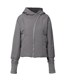 FLAREUP（フレアアップ）の「Hooded Asymmetrical Puffer Jacket (FL-053_Gray)（ダウンジャケット/コート）」