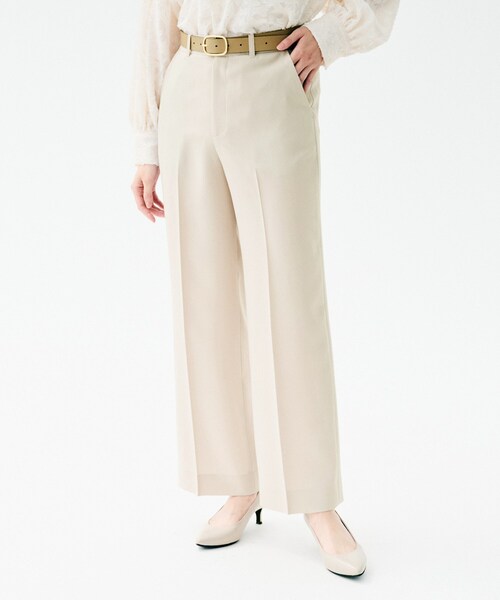 UNTITLED（アンタイトル）の「【イージーケア/接触冷感/UVカット】エアリー ワイドパンツ（その他パンツ・レディース・チャコールグレー/ネイビー/ナチュラル・04/03/02/50/48/46/44/42/01/00）」の2枚目の写真