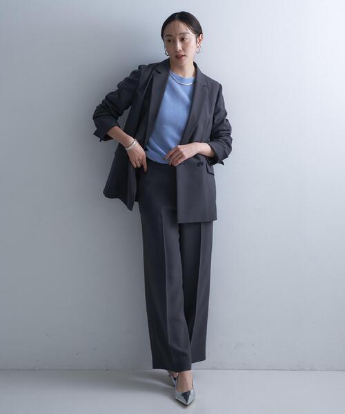 UNTITLED（アンタイトル）の「【イージーケア/接触冷感/UVカット】エアリー ワイドパンツ（その他パンツ・レディース・チャコールグレー/ネイビー/ナチュラル・04/03/02/50/48/46/44/42/01/00）」の6枚目の写真