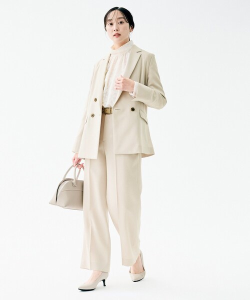 UNTITLED（アンタイトル）の「【イージーケア/接触冷感/UVカット】エアリー ワイドパンツ（その他パンツ・レディース・チャコールグレー/ネイビー/ナチュラル・04/03/02/50/48/46/44/42/01/00）」の11枚目の写真