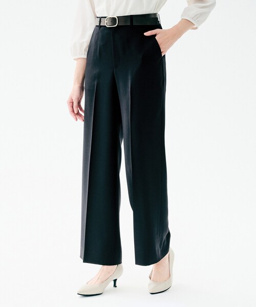 UNTITLED（アンタイトル）の「【イージーケア/接触冷感/UVカット】エアリー ワイドパンツ（その他パンツ・レディース・チャコールグレー/ネイビー/ナチュラル・04/03/02/50/48/46/44/42/01/00）」の14枚目の写真