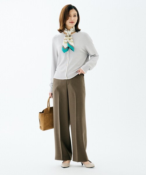 UNTITLED（アンタイトル）の「【イージーケア/接触冷感/UVカット】エアリー ワイドパンツ（その他パンツ・レディース・チャコールグレー/ネイビー/ナチュラル・04/03/02/50/48/46/44/42/01/00）」の19枚目の写真