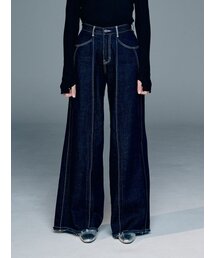 DILETTANTISME（ディレッタンティズム）の「オーバーロックプリーツワイドパンツ（デニムパンツ）」