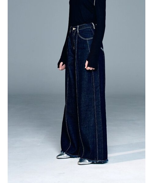 DILETTANTISME（ディレッタンティズム）の「オーバーロックプリーツワイドパンツ（デニムパンツ・レディース・その他・MEDIUM/LARGE）」の8枚目の写真