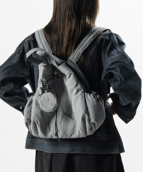 String Tote & Backpack (Gray)（バックパック/リュック）｜LEMINE