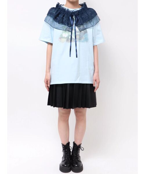 jouetie（ジュエティ）の「【アニメ『ジョジョの奇妙な冒険 ストーンオーシャン』×jouetie】オーバーTシャツ（Tシャツ/カットソー・レディース・ブルー/オフホワイト/ブラック・MEDIUM）」の10枚目の写真