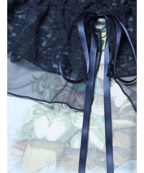 jouetie（ジュエティ）の「【アニメ『ジョジョの奇妙な冒険 ストーンオーシャン』×jouetie】オーバーTシャツ（Tシャツ/カットソー・レディース・ブルー/オフホワイト/ブラック・MEDIUM）」の7枚目の写真