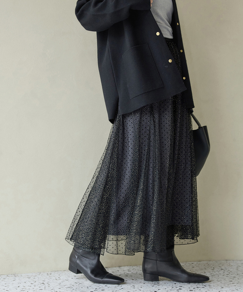 IENA ドットラメチュールスカート　サイズ36 セール】ドットラメチュールスカート（スカート）｜IENA（イエナ）の