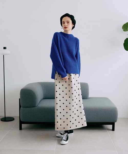 LA MARINE FRANCAISE（マリン フランセーズ）の「ドットロングスカート（スカート・レディース・ブラック/オフホワイト・1/0）」の3枚目の写真