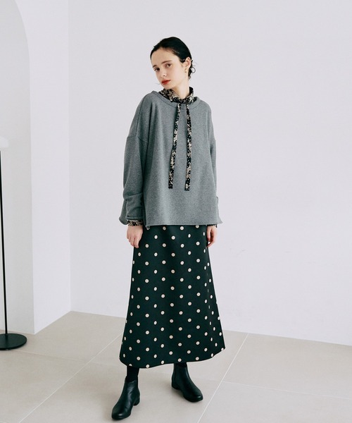 LA MARINE FRANCAISE（マリン フランセーズ）の「ドットロングスカート（スカート・レディース・ブラック/オフホワイト・1/0）」の6枚目の写真