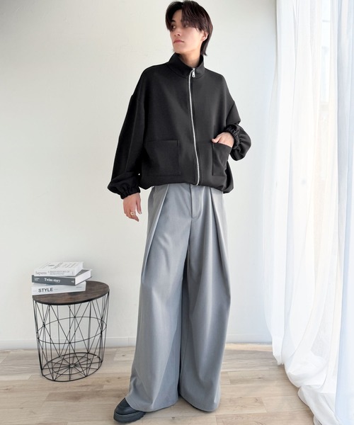 Classical Origin(クラシカルオリジン)の「ポケットデザインWジップダンボールジャケット / Pocket Design Double Zip Jacket(ブルゾン・メンズ・ブラック/チャコール・X-LARGE/MEDIUM/LARGE)」の5枚目の写真