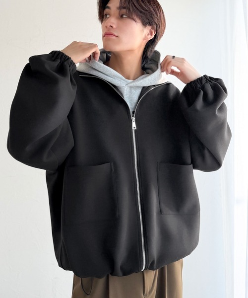 Classical Origin(クラシカルオリジン)の「ポケットデザインWジップダンボールジャケット / Pocket Design Double Zip Jacket(ブルゾン・メンズ・ブラック/チャコール・X-LARGE/MEDIUM/LARGE)」の9枚目の写真
