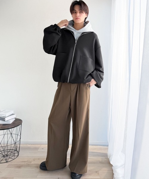 Classical Origin(クラシカルオリジン)の「ポケットデザインWジップダンボールジャケット / Pocket Design Double Zip Jacket(ブルゾン・メンズ・ブラック/チャコール・X-LARGE/MEDIUM/LARGE)」の8枚目の写真