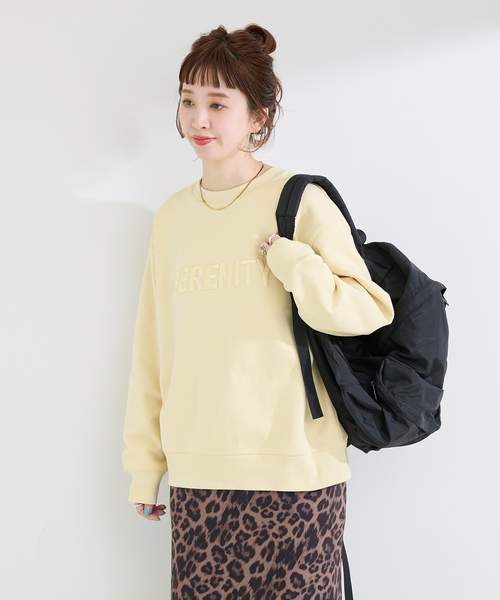 B.C STOCK（ベーセーストック）の「ウォッシャブル / ロゴオーバースウェット（スウェット・レディース・イエロー/ブラック/スカイブルー・FREE）」の6枚目の写真