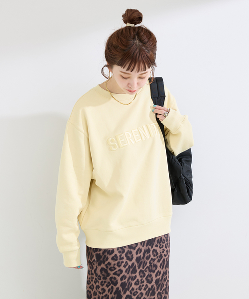 B.C STOCK（ベーセーストック）の「ウォッシャブル / ロゴオーバースウェット（スウェット・レディース・イエロー/ブラック/スカイブルー・FREE）」の7枚目の写真