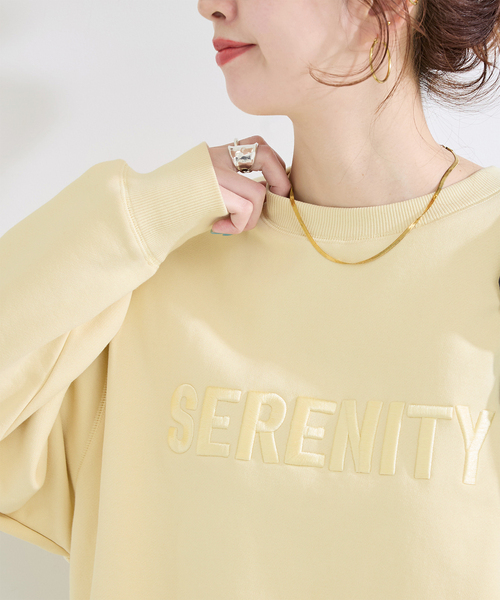 B.C STOCK（ベーセーストック）の「ウォッシャブル / ロゴオーバースウェット（スウェット・レディース・イエロー/ブラック/スカイブルー・FREE）」の9枚目の写真