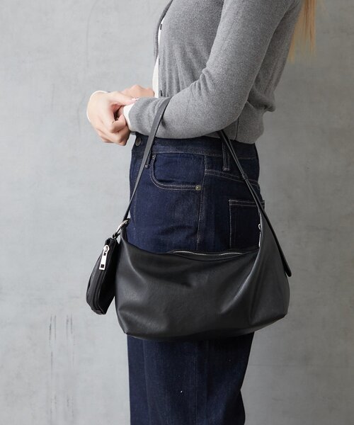 BIRTHDAY BAR(バースデイバー)の「フェイクレザーワンショルダーミニバッグ エコバッグ付き(ショルダーバッグ・レディース・ブラック/ブラウン/シルバー・0)」の21枚目の写真