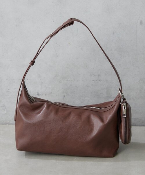 BIRTHDAY BAR（バースデイバー）の「フェイクレザーワンショルダーミニバッグ　エコバッグ付き（ショルダーバッグ・レディース・ブラウン/ブラック/シルバー・0）」の16枚目の写真