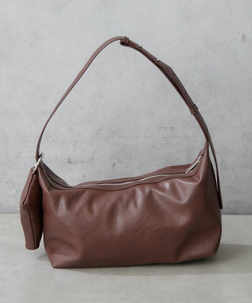 BIRTHDAY BAR（バースデイバー）の「フェイクレザーワンショルダーミニバッグ　エコバッグ付き（ショルダーバッグ・レディース・ブラウン/ブラック/シルバー・0）」の18枚目の写真