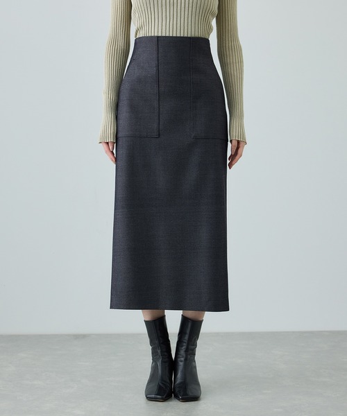 ROPE'（ロペ）の「[美人スカート]トリアセツイル ポケット付きタイトスカート(デニムライク)/イージーケア・セットアップ対応（スカート・レディース・ブルー系その他3・40/38/36）」の11枚目の写真