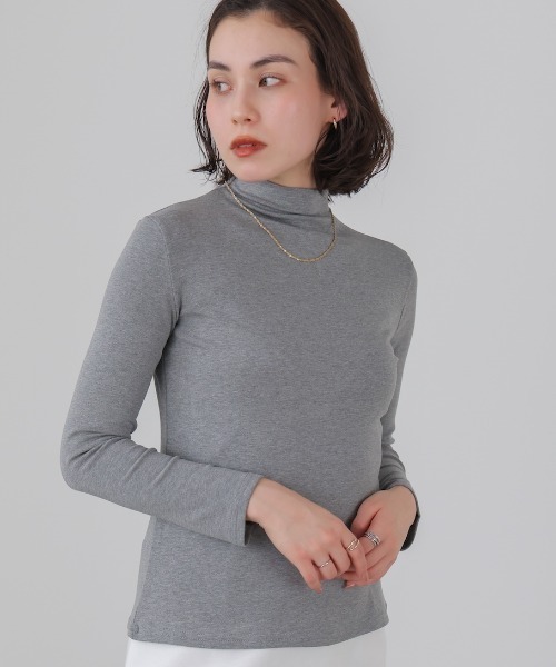 Bou Jeloud(ブージュルード)の「裏起毛シンプルインナー(Tシャツ/カットソー・レディース・ベージュ/アイボリー/ブラック/グレー/ブルー・FREE)」の3枚目の写真