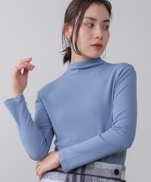 Bou Jeloud(ブージュルード)の「裏起毛シンプルインナー(Tシャツ/カットソー・レディース・ベージュ/アイボリー/ブラック/グレー/ブルー・FREE)」の5枚目の写真