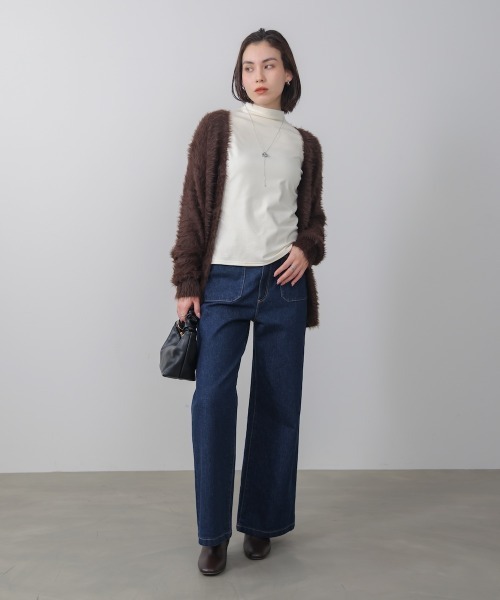 Bou Jeloud(ブージュルード)の「裏起毛シンプルインナー(Tシャツ/カットソー・レディース・ベージュ/アイボリー/ブラック/グレー/ブルー・FREE)」の7枚目の写真