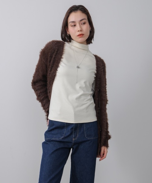 Bou Jeloud(ブージュルード)の「裏起毛シンプルインナー(Tシャツ/カットソー・レディース・ベージュ/アイボリー/ブラック/グレー/ブルー・FREE)」の9枚目の写真