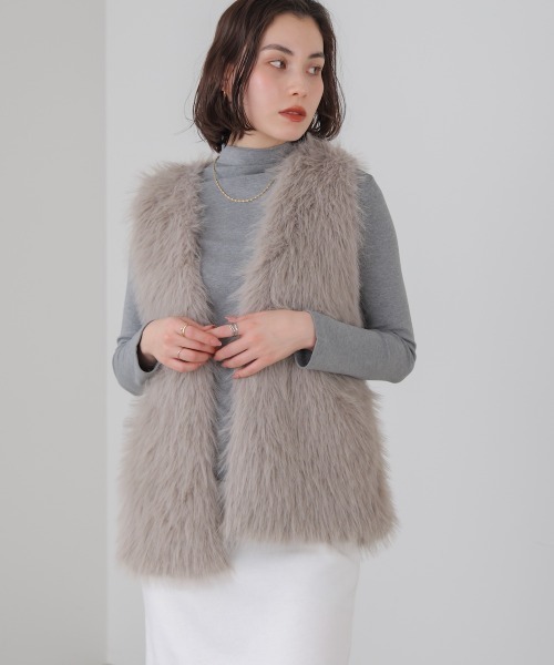 Bou Jeloud(ブージュルード)の「裏起毛シンプルインナー(Tシャツ/カットソー・レディース・ベージュ/アイボリー/ブラック/グレー/ブルー・FREE)」の16枚目の写真