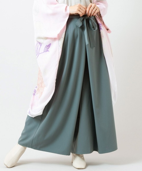 カヤ（カヤ）の「【カヤ】澄心（すみごころ）ワイドパンツ（その他パンツ・レディース・エンジ/キナリ/スミクロ/グリーン系その他・FREE）」の3枚目の写真