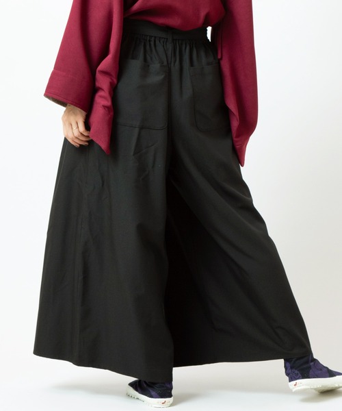 カヤ（カヤ）の「【カヤ】澄心（すみごころ）ワイドパンツ（その他パンツ・レディース・エンジ/キナリ/スミクロ/グリーン系その他・FREE）」の7枚目の写真