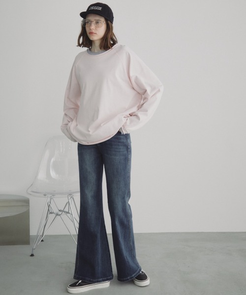 Auntie Rosa Holiday(アンティローザホリデー)の「デニムフレアパンツ / サイズ展開あり(デニムパンツ・レディース・ブルー・MEDIUM/SMALL)」の6枚目の写真