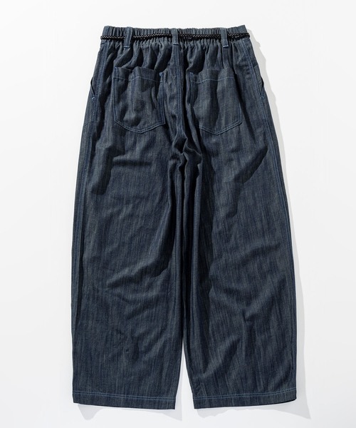 CIRCLEE(サークリー)の「CIRCLEE(サークリー)編み紐付き クロップド丈 ワイドデニムパンツ(デニムパンツ・メンズ・ブルー・M)」の11枚目の写真
