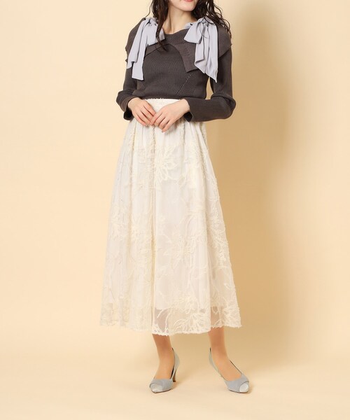 ESPERANZA(エスペランサ)の「クロスシフォンリボンパンプス(パンプス・レディース・アイボリー系2/グレー系2/ブラック系2・22.5cm/23.0cm/23.5cm/24.0cm/24.5cm)」の9枚目の写真