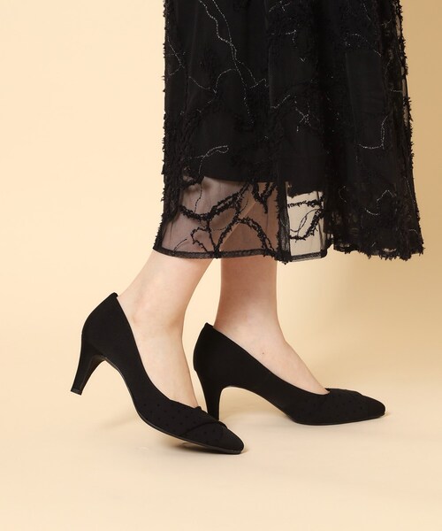 ESPERANZA(エスペランサ)の「クロスシフォンリボンパンプス(パンプス・レディース・アイボリー系2/グレー系2/ブラック系2・22.5cm/23.0cm/23.5cm/24.0cm/24.5cm)」の11枚目の写真