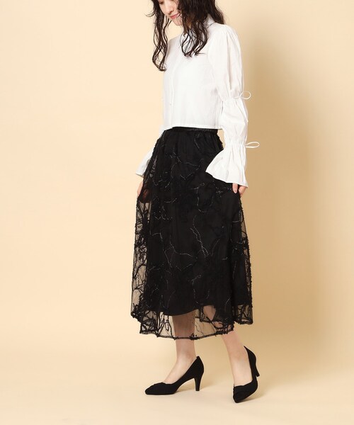 ESPERANZA(エスペランサ)の「クロスシフォンリボンパンプス(パンプス・レディース・アイボリー系2/グレー系2/ブラック系2・22.5cm/23.0cm/23.5cm/24.0cm/24.5cm)」の12枚目の写真