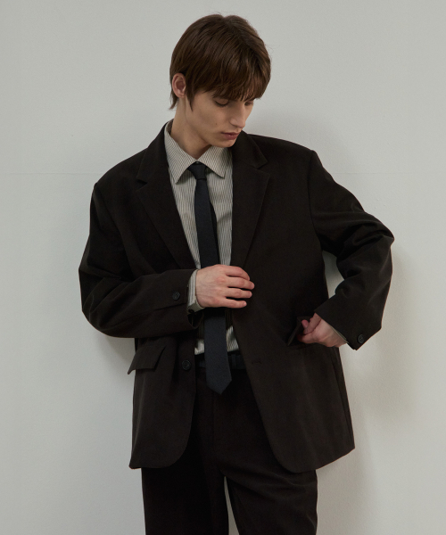 MINDBRIDGE（マインドブリッジ）の「[COUTURE]コーデュロイオーバーサイズジャケット - 2カラー（テーラードジャケット・メンズ・ブラック/ブラウン・100/110/95/105）」の11枚目の写真