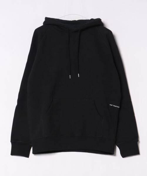 POP TRADING COMPANY(ポップトレーディングカンパニー)の「Pop Trading Company/ポップトレーディングカンパニー スウェット/パーカー LOGO HOODED SWEAT(パーカー・メンズ・ブラック・M/L)」の1枚目の写真