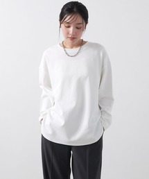 anyfee | 【anyfee/大きいサイズ】ダブルジャージー裾ラウンドクルーネックロンT(Tシャツ/カットソー)